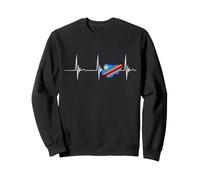 République démocratique du Congo Heartbeat EKG Pulse RDC Congo Sweatshirt