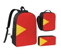 République démocratique du Timor-Leste 43,2 cm, sac à déjeuner, trousse à crayons, imprimé mignon, tissu Oxford durable.