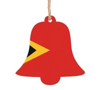 République démocratique du Timor-LesteOrnements de Noël en bois imprimés - Pièces en bois pré-percées non transformées, pendentifs d'arbre du Nouvel An
