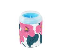 République dominicaine Bayahibe Rose Summer Flowers Portable Dog Foot Washer Brosse en silicone souple Fournitures de toilettage pour animaux de compagnie Nettoie doucement les pattes après les