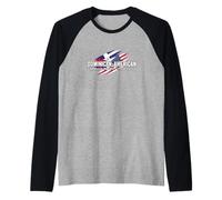 République Dominicaine États-Unis Drapeau Pride Heritage Fans Manche Raglan