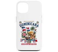 République Dominicaine Idée Femme et Drapeau dominicain hispanique Coque pour iPhone 13