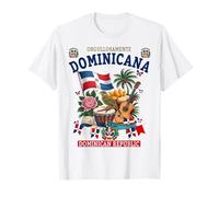 République Dominicaine Idée Femme et Drapeau dominicain hispanique T-Shirt