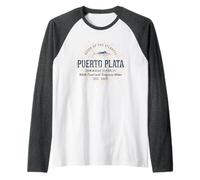 République Dominicaine Vintage Puerto Plata Rétro Manche Raglan