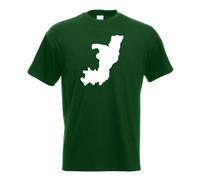 République Du Congo Contour T-Shirt Pour Hommes Funshirt Imprimé Design