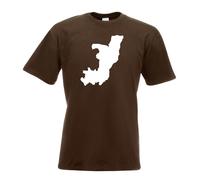 République Du Congo Contour T-Shirt Pour Hommes Funshirt Imprimé Design