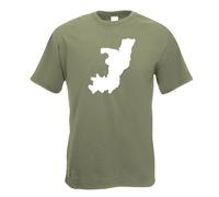 République Du Congo Contour T-Shirt Pour Hommes Funshirt Imprimé Design