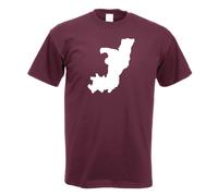 République Du Congo Contour T-Shirt Pour Hommes Funshirt Imprimé Design