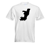 République Du Congo Contour T-Shirt Pour Hommes Funshirt Imprimé Design
