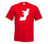 République Du Congo Contour T-Shirt Pour Hommes Funshirt Imprimé Design