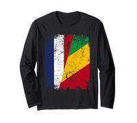 Republique du Congo France Drapeau DE L'AMITIÉ | Congo Manche Longue