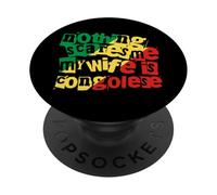 République du Congo Rien ne me Fait Peur Ma Femme est congolaise drôle PopSockets PopGrip Adhésif