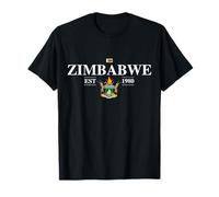 République du Zimbabwe, Armoiries Unité, liberté, Travail 1980 T-Shirt