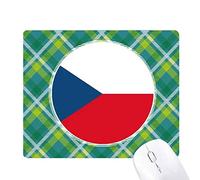 république tchèque du drapeau national europe pays réseaux verte grille pixel tapis de souris