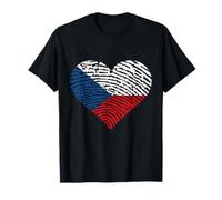 République tchèque Racines tchèques Cœur Fierté Tchèque Drapeau tchèque T-Shirt