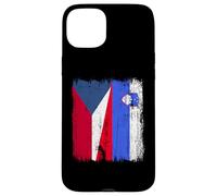 République tchèque Slovénie Demi Drapeau Tchèque Slovène Jersey Coque pour iPhone 15 Plus