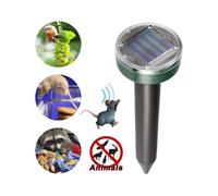 Répulseur à ultrasons pour rongeurs, taupes, souris et rats, à alimentation solaire, pour l'extérieur