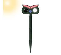 Répulseur Ultrasonique Cerfs - Ultrasonique Solaire Anti-Oiseaux Extérieur,Dispositif d'Alerte en Forme De Chouette IPX4 Étanche pour Maison Pelouse Piscine Potager Patio Clôture