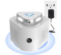 Répulsif à 360° pour rats, souris électronique, répulsif à ultrasons, rongeurs, rongeurs, rats, écureuils, avec 4 modes et 9 lumières stroboscopiques LED pour maison, cuisine, garage, entrepôt