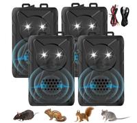 Répulsif à rongeurs pour moteurs de voiture, répulsif à rats sous le capot, ultrasonique avec lumière stroboscopique LED, répulsif à souris de voiture éloigne les souris des moteurs de