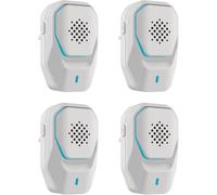 Répulsif à ultrasons 2025 - 2 modes - Répulsif souris à l'intérieur - 4 pièces électroniques - Insectes et nuisibles à ultrasons pour contre-souris, rats, moustiques, araignées, cafards, mites