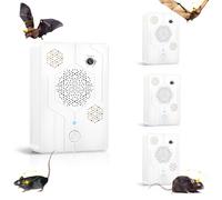 Répulsif à ultrasons 2025 pour grenier, dispositifs dissuasif pour chauve-souris, répulsif à oiseaux rechargeable pour contrôle du retrait de la maison de porche, peut être utilisé à l'intérieur et à