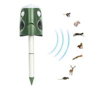 Répulsif à ultrasons pour animaux - 360 ° - Répulsif solaire à ultrasons Anti Nuisible - Haut-parleur à trois côtés - Étanche selon la norme IP66 - 4 modes