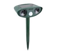 Répulsif à ultrasons pour animaux, détecteur de mouvement PIR et lumière clignotante, répulsif solaire pour animaux chats, chiens, cerfs, renards, raccoo, lapins, répulsif extérieur pour cour et