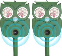 Répulsif à ultrasons pour chat - 2 pièces - Répulsif pour chat - 5 modes d'expulsion - Étanche IP65 - Pour repousser les chats errants