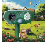 Répulsif à ultrasons pour chat extérieur - Répulsif à ultrasons pour chat et raton laveur - Protection à 360° pour votre maison, jardin et ferme - Résistant aux intempéries et économe en énergie