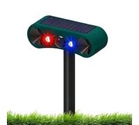 Répulsif à ultrasons pour chat - Répulsif pour chat - Avec détecteur de mouvement et lumière clignotante - Répulsif solaire pour chats, chiens, animaux sauvages - Vert