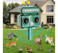 Répulsif à ultrasons pour chat - Répulsif solaire pour animaux - 4 modes - Avec détecteur de mouvement PIR - Étanche IP54 - Efficace pour chat, chien, rongeur, renard, oiseau, etc