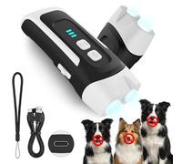 Répulsif à ultrasons pour Chien Portable, Dispositif Anti-aboiement Rechargeable Type-C avec LED, dresseur de Chien sans Contact, dissuasif Contre Chiens errants et aboiements