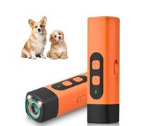 Répulsif à ultrasons pour Chiens, répulsif à ultrasons 2 en 1 USB, Dispositif Anti-aboiements pour Chiens avec écran HD et Lampe Torche LED, pour Chiens de Petite, Moyenne et Grande Taille (2pcs)