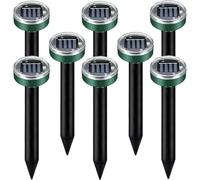 Répulsif à ultrasons pour taupes, campagnols, campagnols, taupes, pelouses, jardin, cour, imperméable, pour se débarrasser des taupes, campagnols, rats, rongeurs (8)