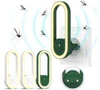 Répulsif antiparasitaire à ultrasons, électronique Antiparasitaire Intérieur, Antiparasitaire pour Moustiques, Souris, Araignées, Cafards, Mouches, Lot de 4