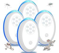 Répulsif antiparasitaire à ultrasons, pièges à souris anti-insectes électroniques 4 paquets pour l'intérieur, plug-in répulsif contre les moustiques et les araignées, répulsif efficace contre les rats