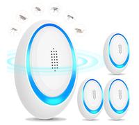 Répulsif antiparasitaire à ultrasons, pièges à souris anti-insectes électroniques 4 paquets pour l'intérieur, plug-in répulsif contre les moustiques et les araignées, répulsif efficace contre les rats