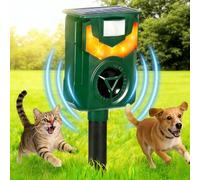 Repulsif Chat Exterieur, Repulsif Chat avec Lumière Ultrasonique Et Flamme, Étanche IP44 Répulsif Chat, Ultrason Chat pour Repousser Les Chats, Les Chiens, Les Oiseaux, Les Renards Et Les Visons