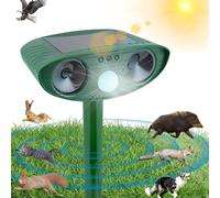 Repulsif Chat Exterieur Solaire, Répulsif Chat Ultrason, Répulsif à Ultrasons avec Détecteur de Mouvement pourLes Chats, Les Oiseaux, Les Renards, Les ratons laveurs, Les Lapins