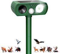 Repulsif Chat Exterieur Solaire, Répulsif Chat Ultrason, Répulsif pour Chat, IP54 Repousse Chat Exterieur avec Détecteur de Mouvement et LED pour Anti Chats Chiens Souris Ratons Renards Oiseaux Rats