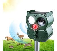 Repulsif Chat Exterieur Ultrason, Anti Chat Extérieur Solaire & USB, 5 Modes Réglables, IP65 Étanche, Repulsif Ultrason Chat pour Chats, Animaux Sauvages,Répulsif Chat Extérieur pour Jardin Terrasse