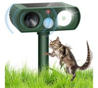Répulsif Chat Extérieur Ultrason avec LED Solaire & Étanche IP65 pour Jardin Cour Terrasse Anti Chats, Chiens, Oiseaux, Rongeurs