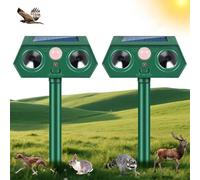 Répulsif Chat Ultrason, 2pack Repulsif Chat Solaire & Répulsif Animaux, Étanche Repulsif Chat avec Détecteur pour Chats Chiens Souris Ratons Animaux de Jardin
