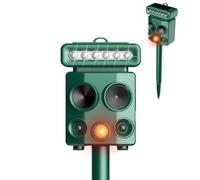 Répulsif Chat Ultrason avec Capteur de Mouvement & Lumière Stroboscopique - Protection Imperméable pour Jardin/Cour/Ferme - Efficace Contre Chats,Renards,Chiens,Oiseaux et Rongeurs