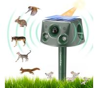 Répulsif Chat Ultrason, Repulsif Pigeon Ultrason Solaire, 3 Modes Repulsif Anti Chat Exterieur, 32ft Muet Repulsif Oiseaux Charge de Solaire USB, pour Jardin, Chats, Pigeon, Lapin, Oiseaux, Souris