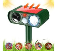 Répulsif Chat Ultrason, Solaire Étanche LED Clignotante Pir Détecteur de Mouvement Répulsif Animaux pour Jardin Cour Contre Répulsif Chat Exterieur Les Répulsif Anti-Martres Chat Raton Laveur Chien