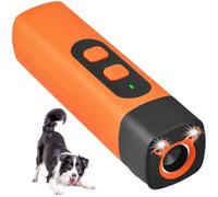 Répulsif Chien Ultrasonique Rechargeable avec 3 Fréquences Réglables et Lampe Torche LED, Anti-Aboiement Portable