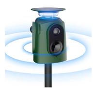Répulsif Électronique Solaire 360° à Ultrasons et Flash - Étanche IP65
