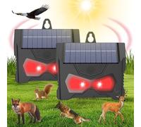 Répulsif pour Animaux Lot de 2,Lumières solaires Contre Les prédateurs,œil de Prédateur à Energie Solaire avec Deux Lumières Clignotantes Rouges pour Jardin,Garage,Patio,IP66 étanches,pour Extérieur